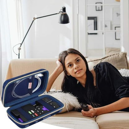 BOVKE Case for Roku Voice Remote/Roku Voice Remote Pro 2nd Ed, Blue Cube - color: Blue Cube