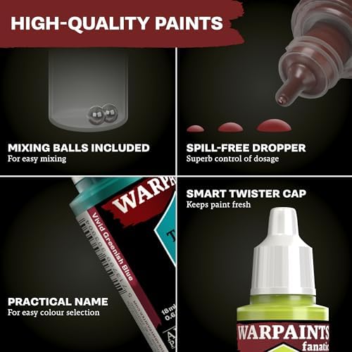The Army Painter, Warpaints Fanatic Most Wanted Paint Set, 22 x 18 ml