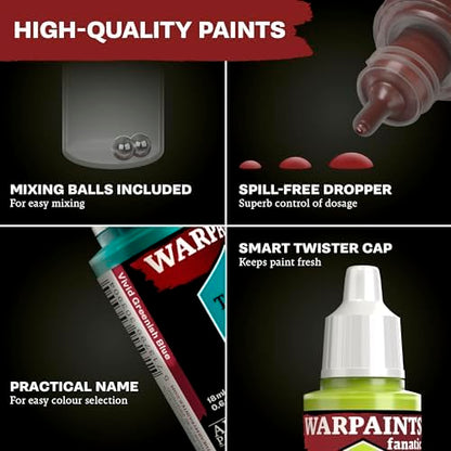 The Army Painter, Warpaints Fanatic Most Wanted Paint Set, 22 x 18 ml