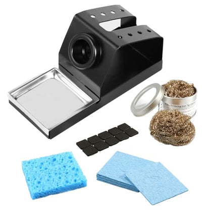 Electronic Soldering Station Iron Holder Set, Equipped with Brass Wire and High-temperature Sponge Tip Cleaner - size: Soldering Iron Stand Kit