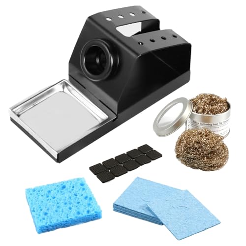 Electronic Soldering Station Iron Holder Set, Equipped with Brass Wire and High-temperature Sponge Tip Cleaner - size: Soldering Iron Stand Kit