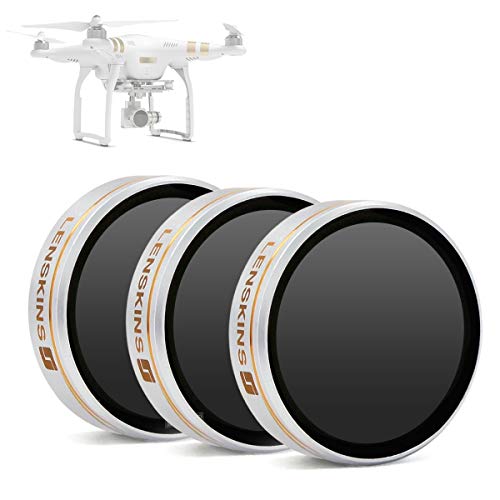 ND4 ND8 ND16 Filter Set for DJI Phantom 4 and Phantom 3, 3 Pack - color: ND