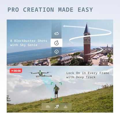 Antigravity A1 Explorer Bundle Drone 8K 360 Camera 3 Batteries | 249g Foldable with Obstacle Avoidance 10km Range Auto Return (DE001-02) + 64GB Card + Landing Pad + More (28pc Bundle)