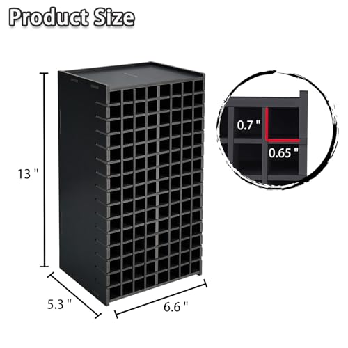 SANFURNEY Art Marker Storage Rack for 120 Markers Black - size: Rack for 120 Markers - Black
