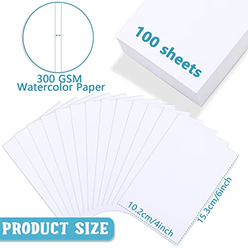 Spiareal 100 Sheets 4 x 6 Inch 100 Sheets Watercolor Paper Bulk 140 Lb - size: 4 x 6 Inch