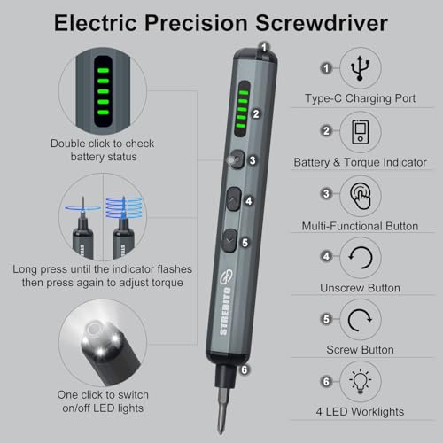 STREBITO Mini Electric Screwdriver Set, 70 in 1 Small Electric Screwdriver - style: Standard