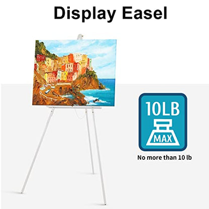 Falling in Art 65" A-Frame Wooden Tripod Easel Stand, White, 2 Pack - color: White-2 Pack