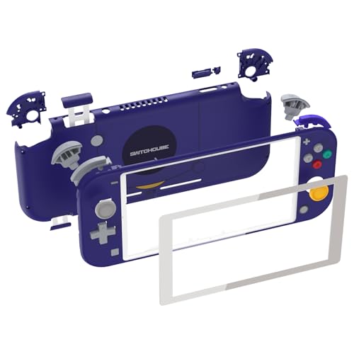 eXtremeRate DIY Replacement Shell for Nintendo Switch Lite, The Classic SwitchCube Style NSL Handheld Controller Housing w/Screen Protector, Custom Case Cover for Nintendo Switch Lite - color: Classic SwitchCube Style
