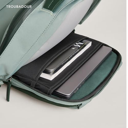 Troubadour Apex 4.0 Compact - 16L Premium Laptop Backpack - Ergonomic & Water Resistant - Designed for Work and Travel - Green Smoke - color: Green Smoke