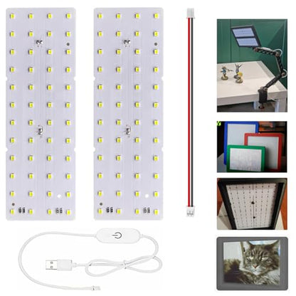 Lithophane Led Backlight Board Kit KC009 KC010 for Bambu Lab H2D/X1/P1P/A1 LED Light Board LED Backlights Makerworld Model Parts USB 3D Print Accessory Photo Model DIY Light Box（2PCS） - size: S