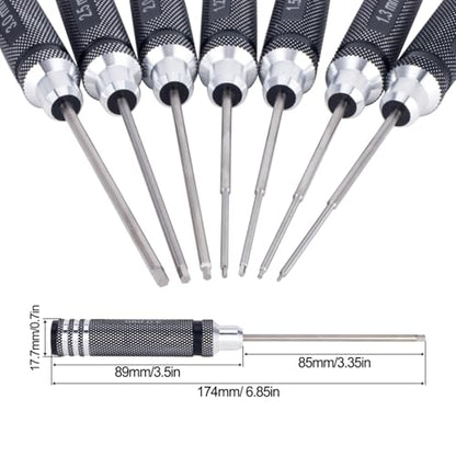 RC Hex Screwdriver Set 0.9mm - 3.0mm Allen Wrenches Repair Tools - color: 8pcs Kit