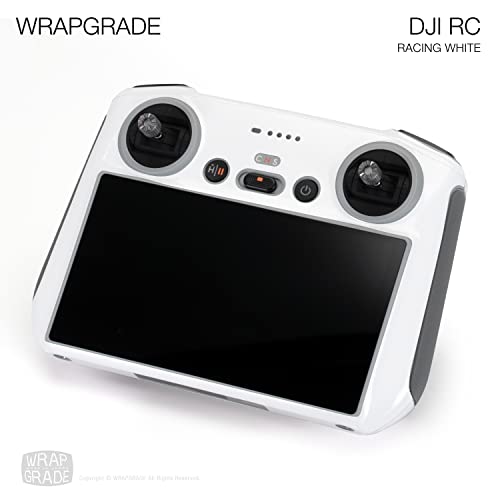 WRAPGRADE Skin Stickers Compatible with DJI RC (Racing White) - color: RACING WHITE