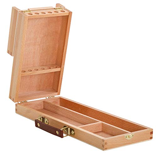 U.S. Art Supply Multi-Function Flip Open Artist Supply Box, Locking Clasps