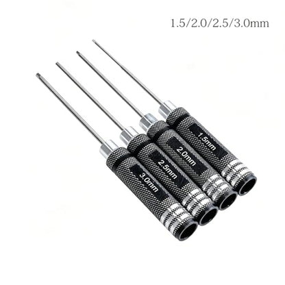 4pcs Hex Screw Driver Set 1.5mm 2.0mm 2.5mm 3.0mm RC Repair Tools Kit - color: 5pcs Kit