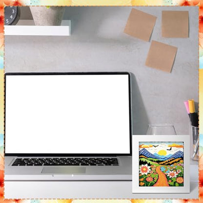Geyoga 4pcs Boho Diamond Painting Kits with Frame for Adults 7x7 Inch - style: Boho