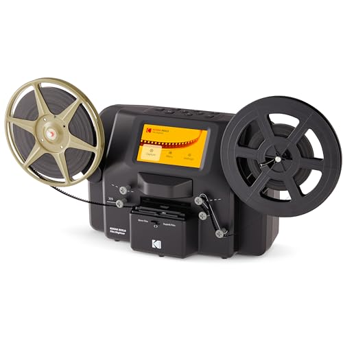 KODAK REELS 8mm & Super 8 Film Digitizer, 1080p MP4, 5" LCD, 8MP Scanner