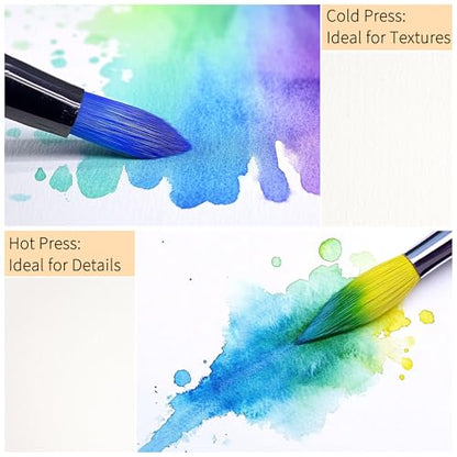 Yopih Artists Premium Linen Watercolor Sketchbook 5.5 x 8.2 in Navy - color: Navy, size: 5.5x8.2in