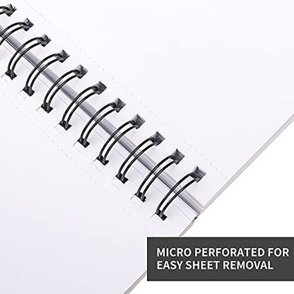 FIXSMITH 5.5"X8.5" Sketch Book, 200 Sheets(68 lb/100gsm) Sketchbook,2 Pack - color: Black, size: 5.5"x8.5"-2 Pack