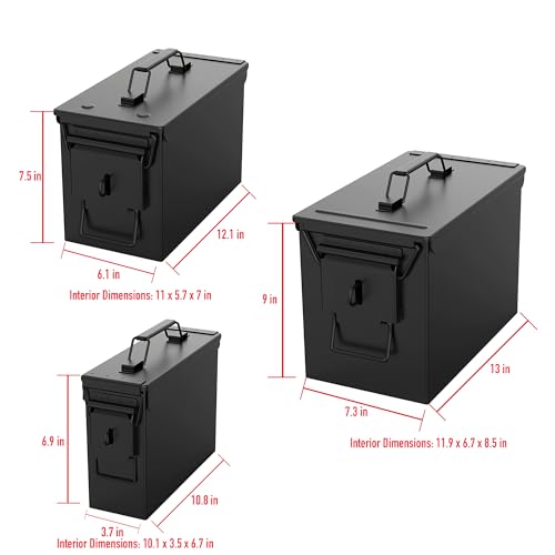 RC Battery Storage Box, Steel Ammo Can for LiPo Packs & Gear - size: 11" x 3.8" x 7.1"