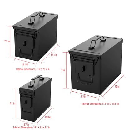 RC Battery Storage Box, Steel Ammo Can for LiPo Packs & Gear - size: 11" x 3.8" x 7.1"