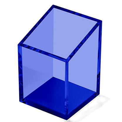 OfficeGoods Acrylic Pen and Pencil Holder, Blue - color: Blue