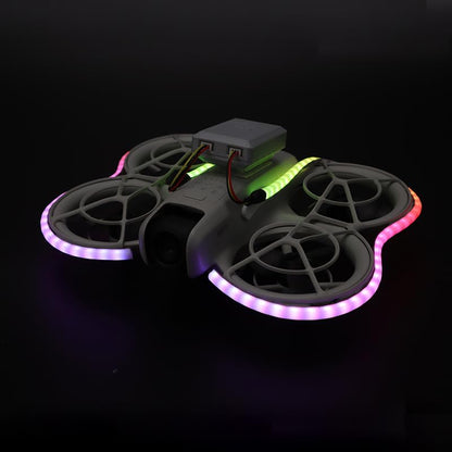 Dazzle Color Light Strap For DJI NEO/AVATA Drone Night Flight Light Strap Lamp Belt Light-Emitting Flying Warning Light Strip Drones Accessories (Pushbutton version)