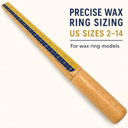 Wax Tube Ring Sizer Mandrel Reamer for Jewelry Making, US Sizes 2-14
