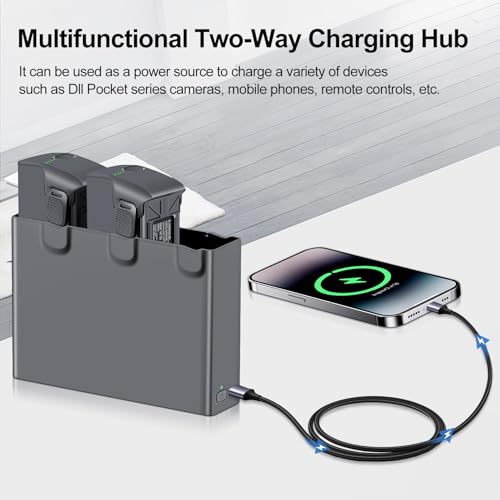 2-Pack 2150mAh Intelligent Flight Battery + Two-Way Charging Hub for Avata 2 Drone, 23 Mins Max Flight Time, Portable Large Capacity Replacement Set