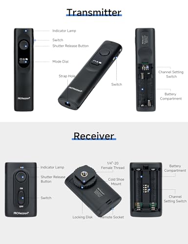 PROfezzion 164ft Remote Shutter Release Wireless for Select Canon Cameras - color: For Canon RS-60E3