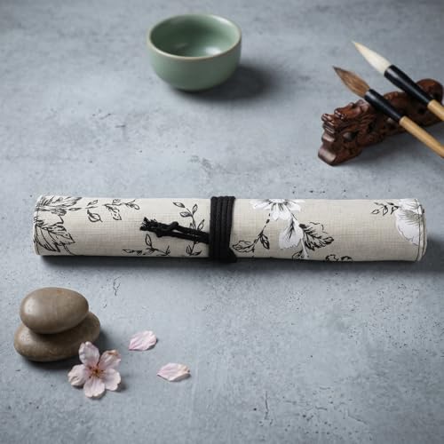 Paint Brush Roll up Case, Watercolor Brush Holder,Roll up