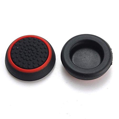 Silicone Thumb Stick Joystick Cap Analog Grip Thumbsticks Cap Cover Case for Switch NS Controller (Black-Red) - color: Black-Red