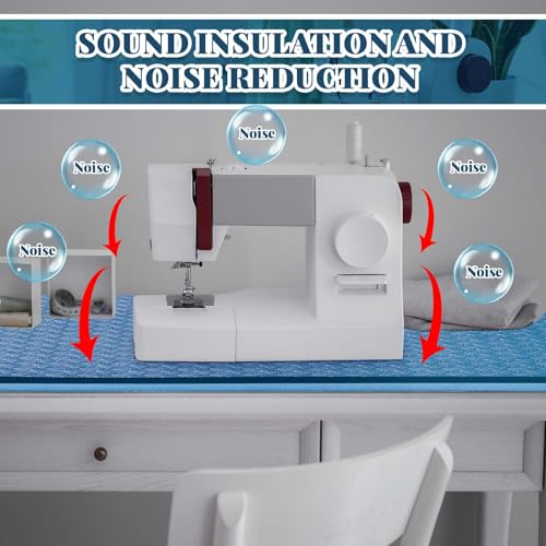 Sewing Machine Mat Pedal, 17'' X 36'' and 9'' X 14'', Blue - color: Blue, size: 17'' X 36'' and 9'' X 14''