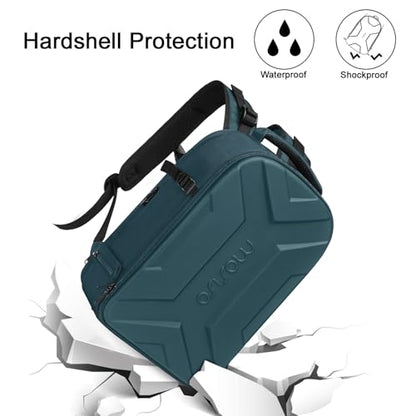 MOSISO Camera Backpack, Photography Camera Bag Waterproof Hardshell Case - color: Teal Green