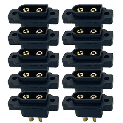 Amass 10PCS XT60EW-M Mountable XT60E Male Plug Connector for RC Drone Aircraft FPV Racing Drone(with scews