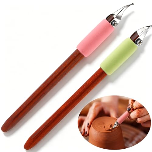 Leriton 2 Pack Clay Carving Tools Pottery Scrapers, Set 3, Multicolor - color: Multicolor, style: Set 3
