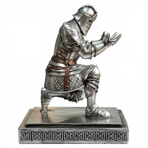 King's Guard Knight Pen Holder with a Letter Opener Desk Organizers Silver - color: Silver