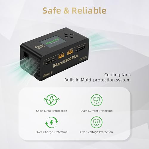 Gens ace iMars D300 Plus Dual Channel 1-6S Smart LiPo Battery Charger