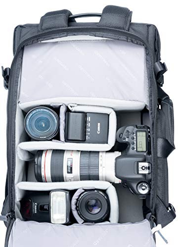 VANGUARD VEO SELECT45M BK Backpack/Shoulder Bag for DSLR Camera, Video Gear or Drone, Black - style: Veoselect45mbk Backpack, Black