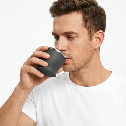 Collapsible Travel Cup, Foldable Water Cup with Lid, for Travel - color: Black