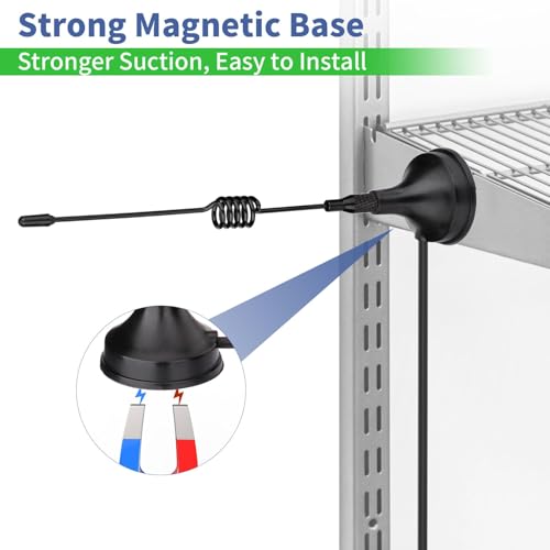 Superbat WiFi Antennas 2.4GHz Antenna Magnetic Base SMA Antenna for Desktop PC Bluetooth Motherboard Wireless Network Card Router IP Security Camera etc. 2pcs