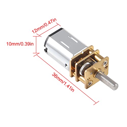 3PCS DC 6V 30RPM Speed Reduction Motor N20 3mm Shaft Mini Metal Gearwheel Gear Motor with Full Metal Gearbox Micro Motor for RC Car, Robot Model, DIY Engine Toys - size: 30RPM, style: 6V