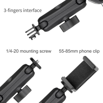 SOONSUN Heavy-Duty Super Clamp Mount for Insta360 and GoPro Action Cameras