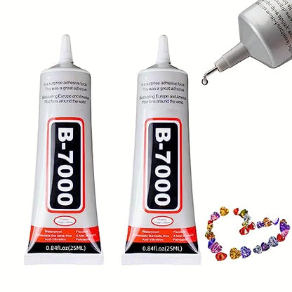 B-7000 Adhesive Multi-Function Glues,Super Glue Suitable for Phone Screen Repair,Wooden,Jewelery,1 Pack (25ml*2)