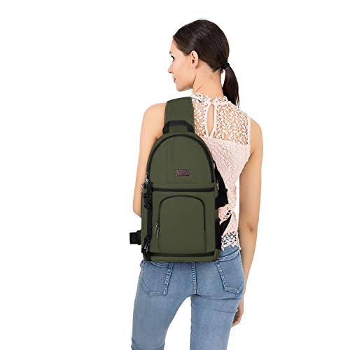 MOSISO Camera Sling Bag, Photography Shoulder Bag Compact Camera Backpack - color: Army Green