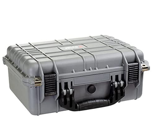 Eylar Standard 16" Gear, Equipment, Hard Camera Case Waterproof with Foam TSA Standards - color: Gray