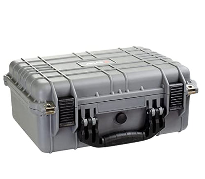 Eylar Standard 16" Gear, Equipment, Hard Camera Case Waterproof with Foam TSA Standards - color: Gray