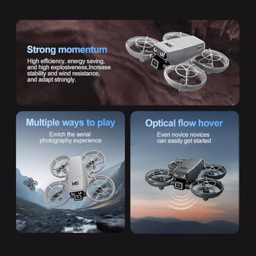 Drone with HD Camera Indoor Mini RC Quadcopter Drones for Adults, Grey - color: Grey + 2 batteries