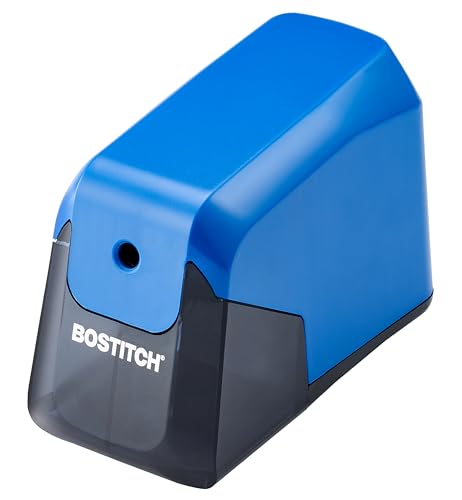 Bostitch Office Battery Pencil Sharpener, 4X Longer Cutter Life, Tip Saver Technology, Blue - color: Blue