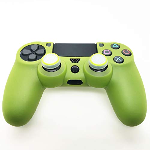 Ps4 Controller Skin Silicone Case Grip Glow in Dark Protective Cover for PS4/slim/Pro Dualshock 4 Controller(Glow Grass Green) - color: Glow Grass Green