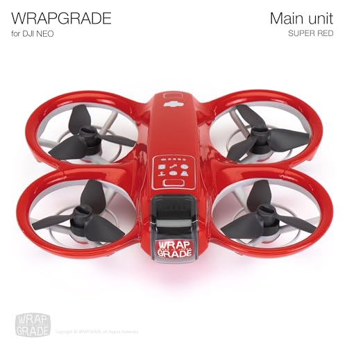 WRAPGRADE Skin Sticker Compatible with DJI NEO Full Wrap (Super Red) - color: Super Red